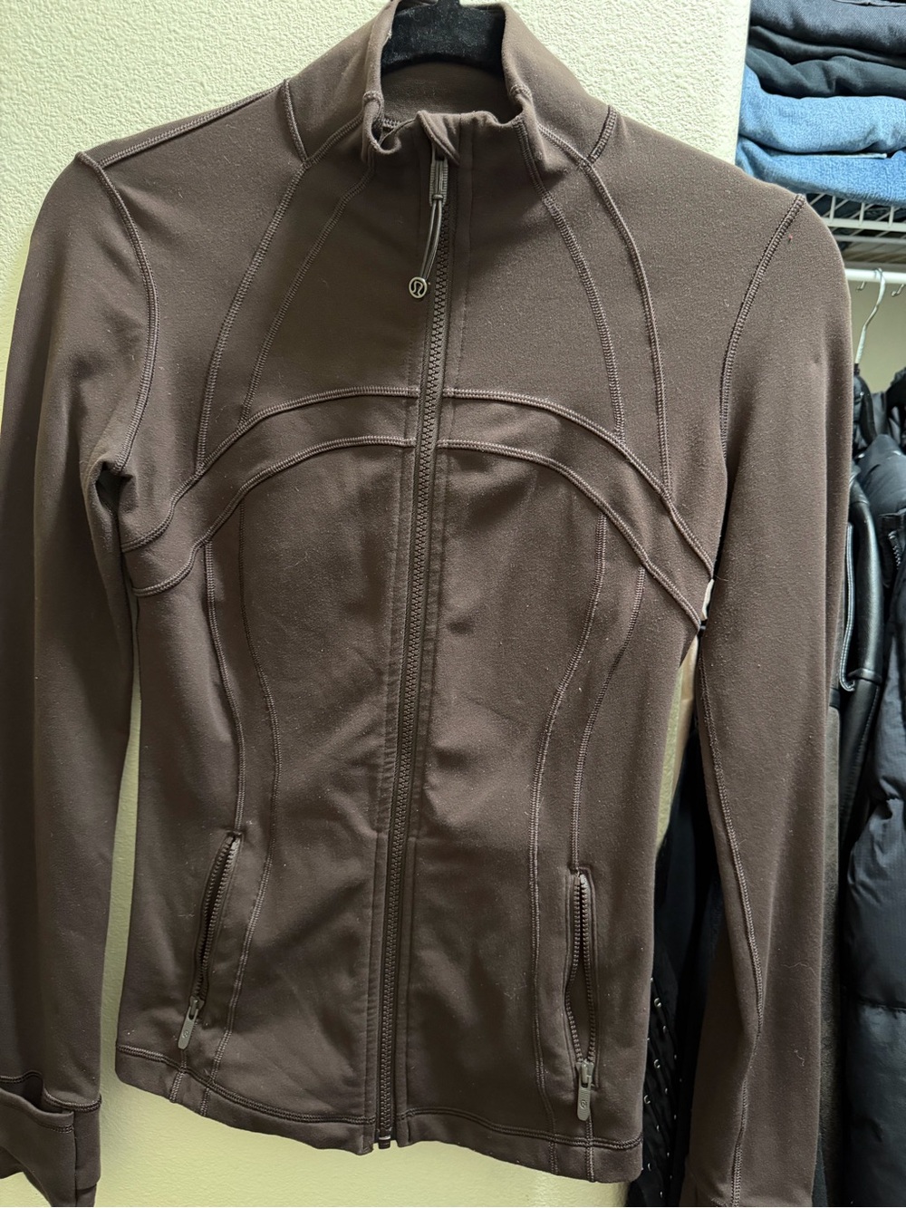 lululemon athletica define Brown Full-Zip Athletic Jacket